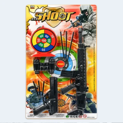 Kids Shooting Toy Set with Target Board Foam Dart Gun Play Set
