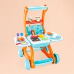 Kids Kitchen Cart Play Set Orange