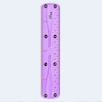 Flexible Soft Ruler 15cm Student Measuring Scale Plastic Purple