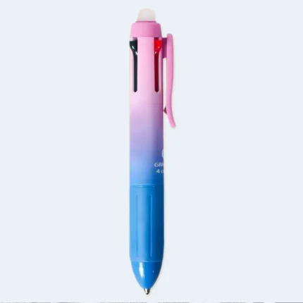 4 Color Ball Pen Pink Blue Multi Ink Retractable School Office Pen