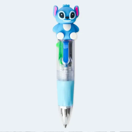 Kids 4 Color Pen Cartoon Blue Multi Ink Cute School Stationery