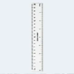 20cm Plastic Ruler Transparent Blue School Office Measuring Tool