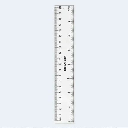 20cm Plastic Ruler Transparent Blue School Office Measuring Tool