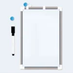 White Board 20x30CM with Marker Magnetic Writing Board White