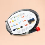 Intex Foot Pump 28cm Air Pump Portable Bellows Inflator Black - Image 2