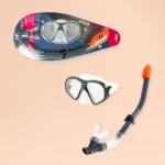 Intex Snorkel Set Adult Swim Mask Tube AquaFlow Diving Gear (Black) - Image 3