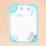 Kids Magnetic Drawing Board Blue Writing Learning Board with Pen - Image 2