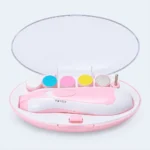 Electric Manicure Set USB Nail Polisher Kit with 6 Heads for Baby Adult
