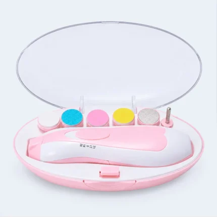 Electric Manicure Set USB Nail Polisher Kit with 6 Heads for Baby Adult