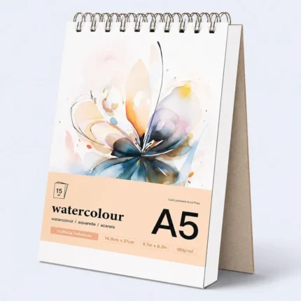 A5 Watercolour Sketch Book 15 Sheets Acid Free Paper