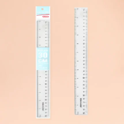 30cm Transparent Plastic Ruler Clear Measuring Scale