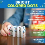 double six color dot dominoes