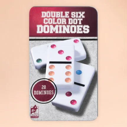 double six color dot dominoes