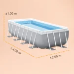 INTEX PRISM FRAME RECTANGULAR POOL SET