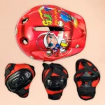 helmet and knee pad