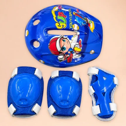 Kids helmet and knee pad set