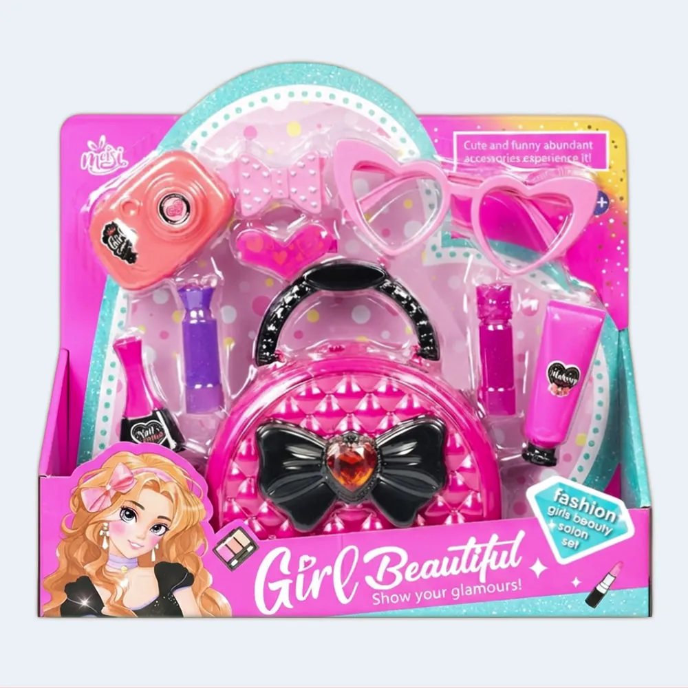 3278- 6920115870807 - beauty fashion set Girls Beauty Makeup Set Toy Handbag Fashion Accessories Kit - Image 1