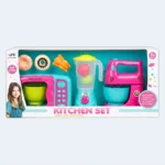 Kids Kitchen Play Set Toy Blender Mixer Microwave Pretend Play
