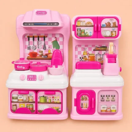 Kids Pink Kitchen Play Set
