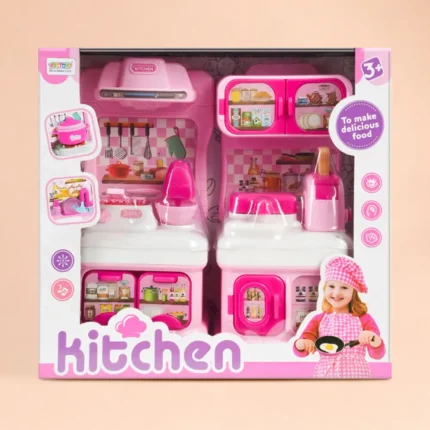 Kids Pink Kitchen Play Set