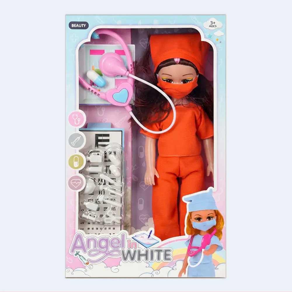 3300 - 6920267250809 - doll w doctor Kids Doctor Doll Play Set with Medical Kit Accessories Toy 3+ - Image 1