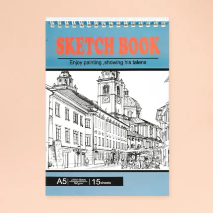 A5 Sketch Book Spiral Drawing Pad 15 Sheets Art Paper Notebook