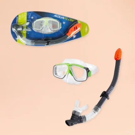 Adult Green Swim Mask and Snorkel Set for Underwater Adventures