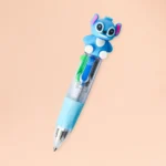 Kids 4 Color Pen Cartoon Blue Multi Ink Cute School Stationery - Image 2
