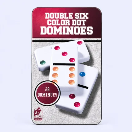 Double Six Color Dominoes Set for Family Game Night