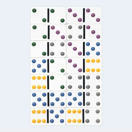Double Six Color Dot Dominoes Set Classic Family Game Toy
