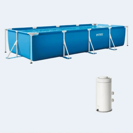Intex Large Rectangular Frame Pool 4.5m Family Outdoor Swimming Pool