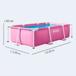 Intex Pink Square Frame Pool 2.2m for Kids