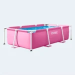 Intex Square Frame Pool 2.2m Pink Kids Family Swimming Pool