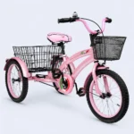 Kids 3 Wheel Bicycle 16 Inch Pink Tricycle with Basket Durable
