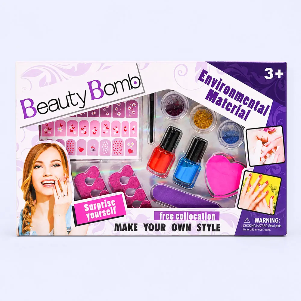 kids-beauty-nail-art-set-makeup-toy-kit-girls-creative-play Kids Beauty Nail Art Set Makeup Toy Kit Girls Creative Play