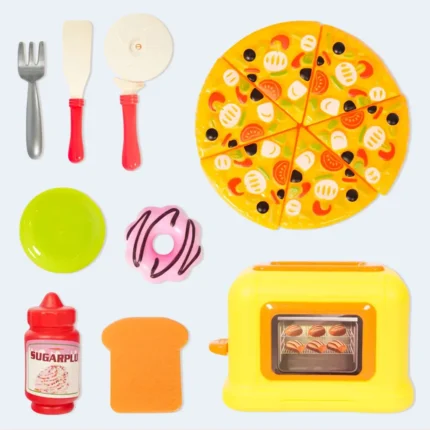 Kids Gourmet Kitchen Play Set Pizza Toy Cooking Role Play