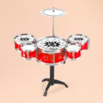 Kids Jazz Drum Kit with Stool and Drumsticks for Musical Play