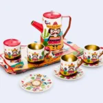 Kids Metallic Coffee Play Set 14PCS Kitchen Tea Toy Set - Image 2