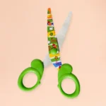Kids Paper Cutting Scissors Green Color for School Use