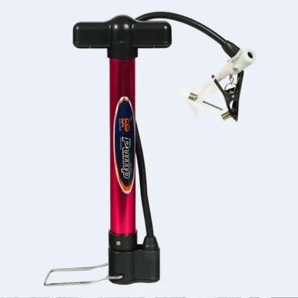 Multi Functional Air Pump for Bicycle Ball Inflatables Portable Manual Pump Red