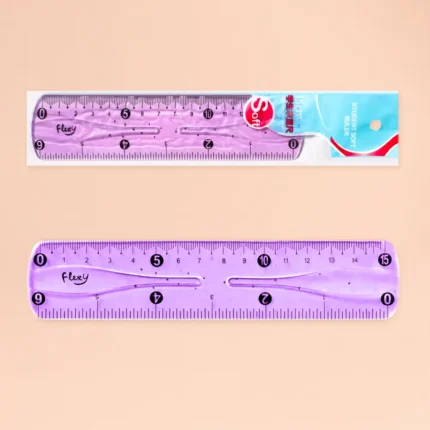 Purple Flexible 15cm Ruler for Students and School Use