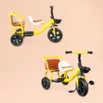 Toddler Ride-On Tricycle in Yellow with Comfortable Seat