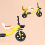 Kids Tricycle with Seat & Basket Yellow Toddler Ride On Bike - Image 2