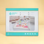 Baby Play Gym Activity Mat with 6 Linkable Toys - Image 2