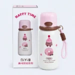 Cute Kids Insulated Water Bottle with Strap