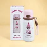 Cute Kids Insulated Water Bottle with Strap - Image 2