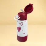 Cute Heart Design Insulated Water Bottle for Kids - Image 2