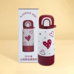 Cute Heart Design Insulated Water Bottle for Kids