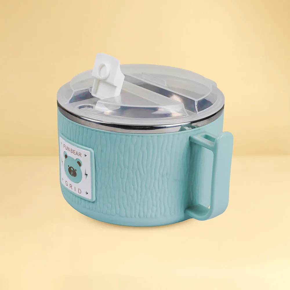 Kids Insulated Food Bowl with Handle & Lid (blue) Kids Insulated Food Bowl with Handle & Lid (blue) - Image 1