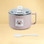 Kids Insulated Food Bowl with Handle & Lid (Pink)